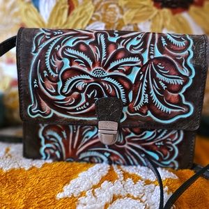 Patricia Nash Laurentina Crossbody  , Turquoise